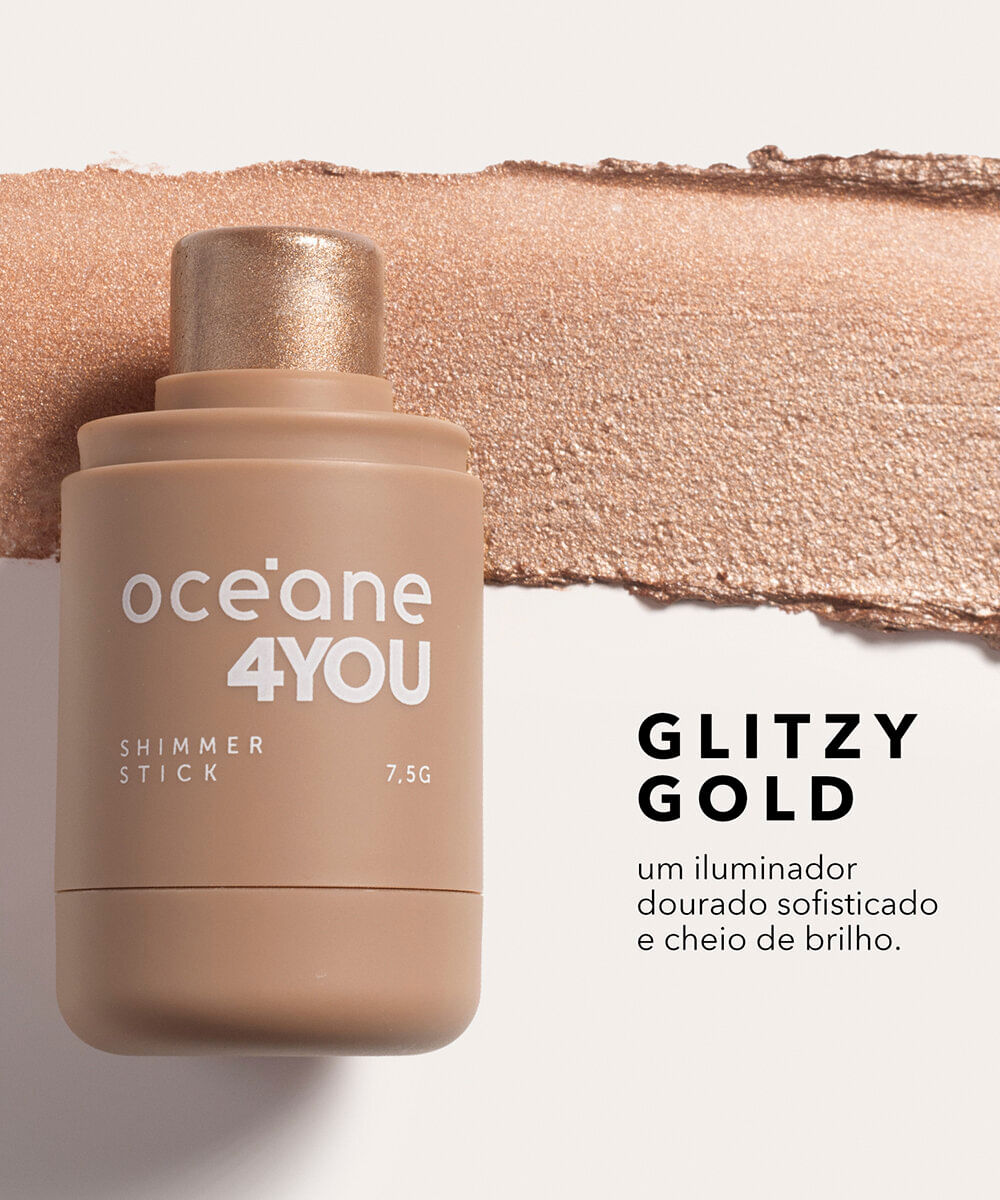 iluminador océane shimmer stick glitzy gold dourado