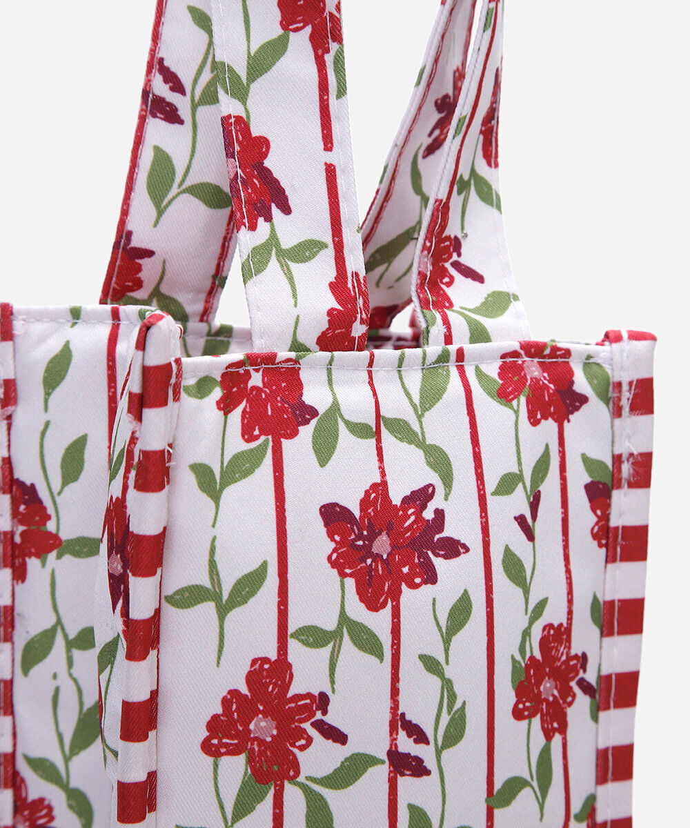 bolsa para vinho floral colorida