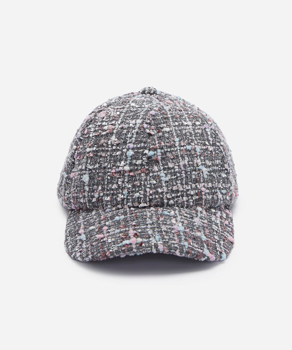 boné aba curva infantil de tweed colorido