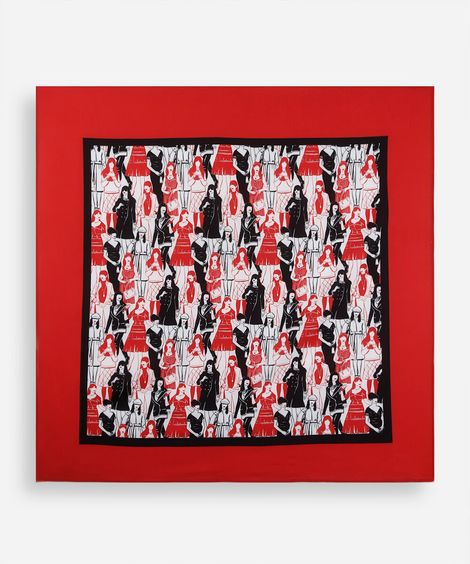 lenço quadrado o diabo veste prada colorido