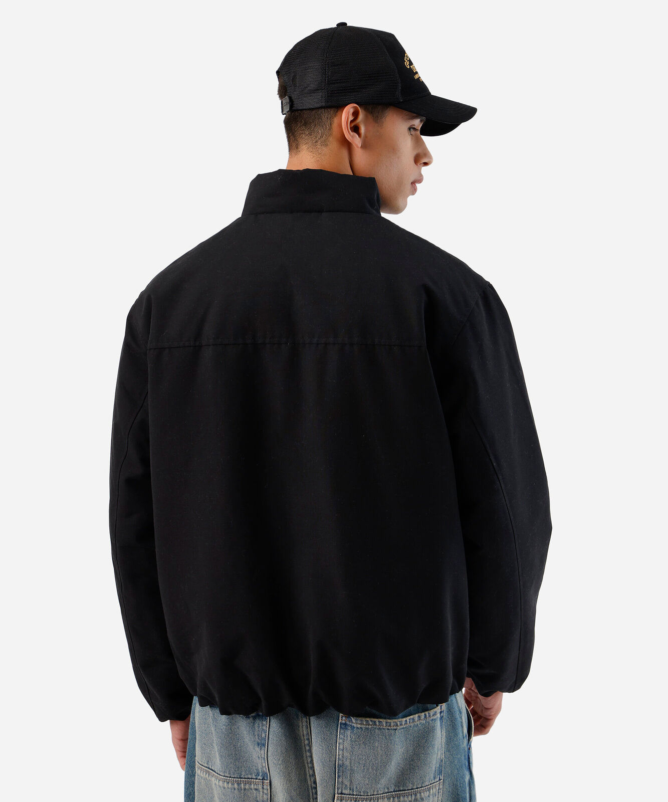 jaqueta masculina gola alta preta