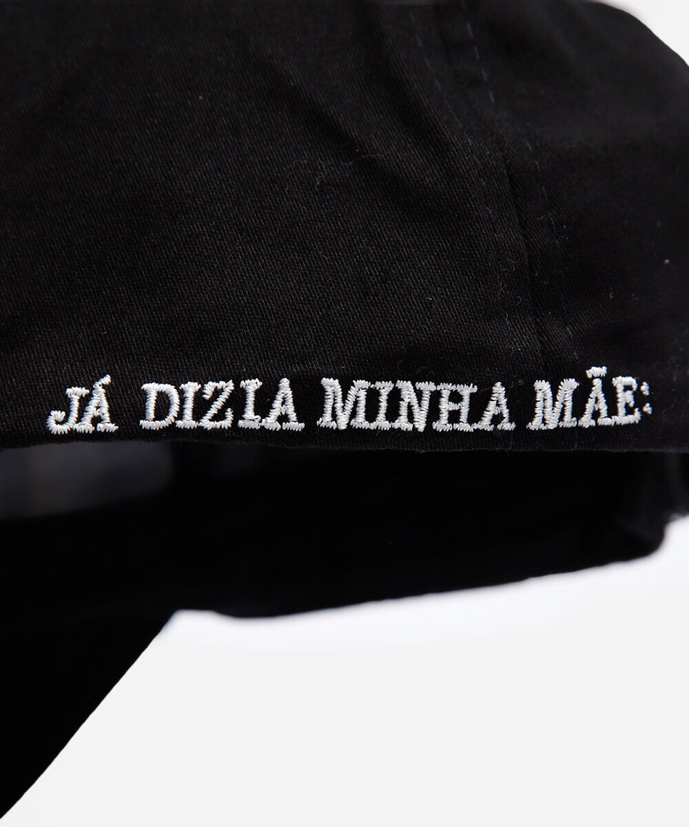boné aba curva com bordado não sou todo mundo preto