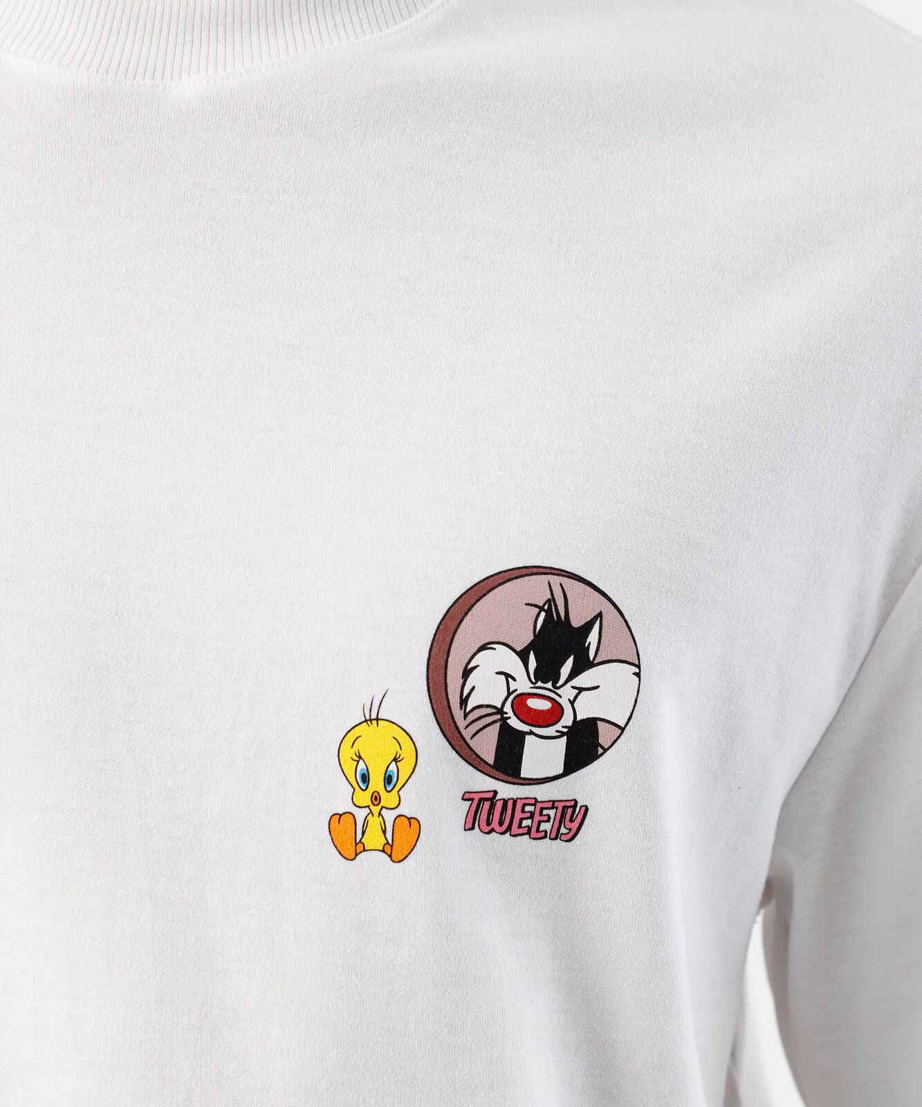 camiseta masculina com algodão piu piu e frajola off white