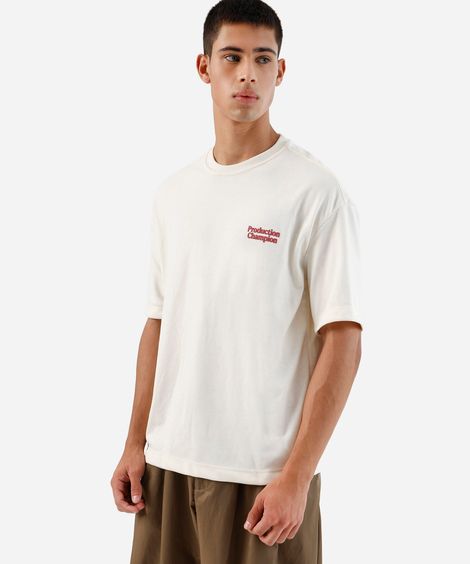 camiseta oversized masculina manga curta estampada off white