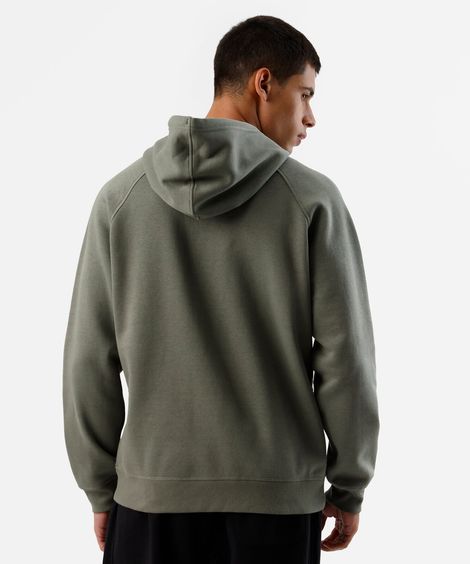 blusão básico masculino de moletom com capuz verde