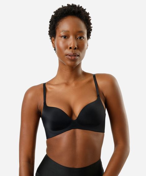 sutiã base feminino de poliamida selado preto