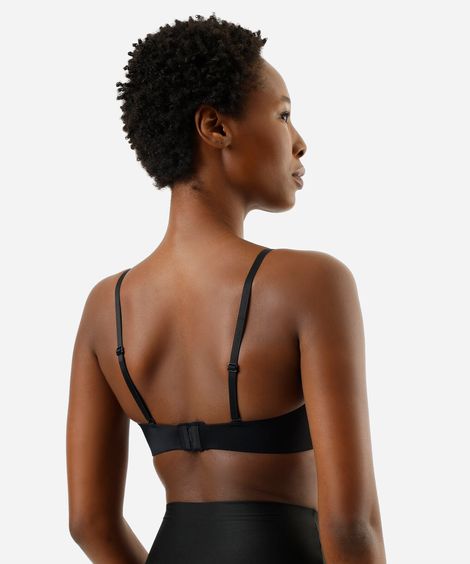 sutiã base feminino de poliamida selado preto