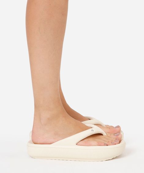 chinelo nuvem com brilho off white