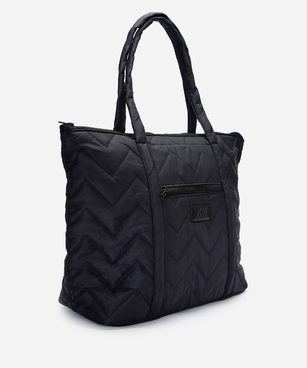 bolsa tote matelassê preta