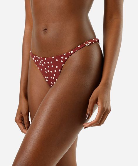biquíni calcinha string fio dental feminino poá vinho