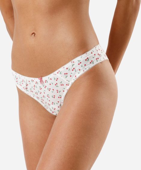 kit de 3 calcinhas biquíni feminina de algodão colorido