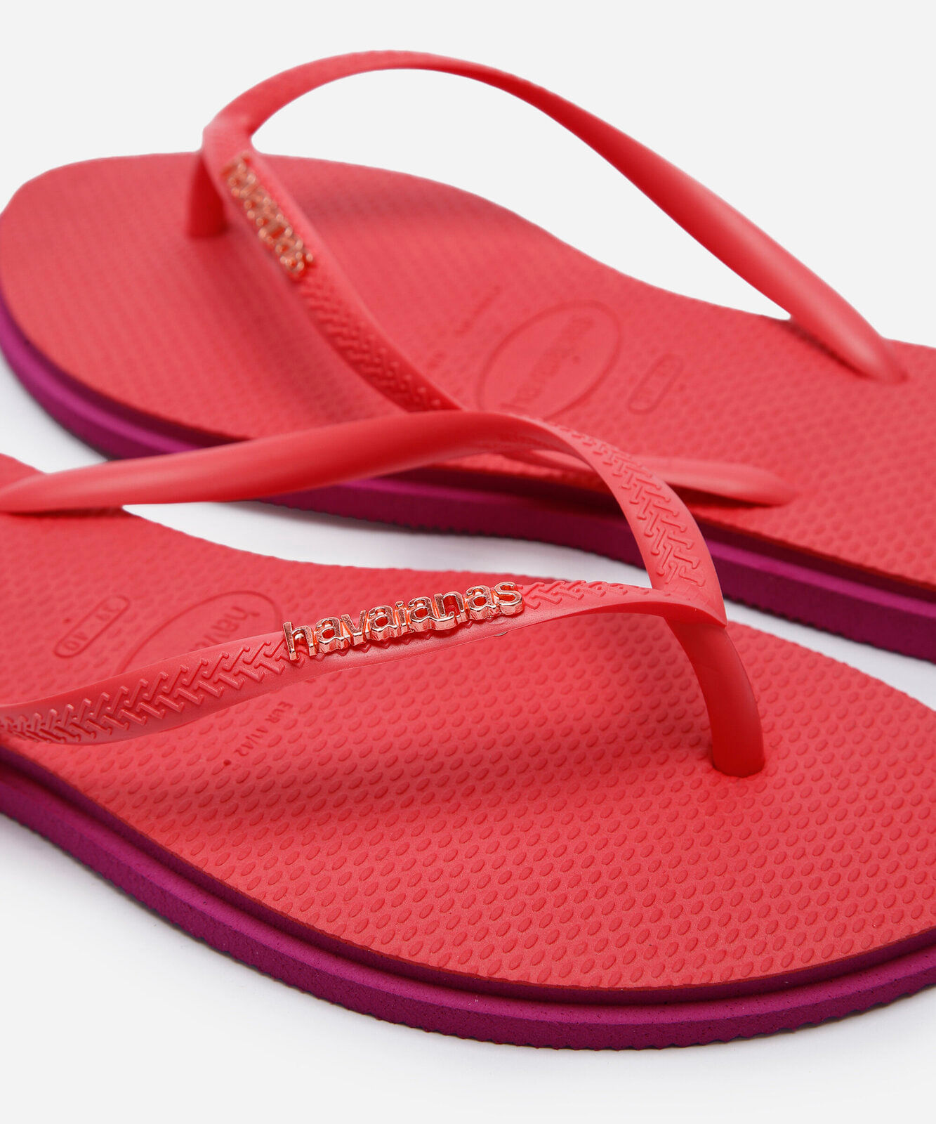 chinelo slim point havaianas laranja