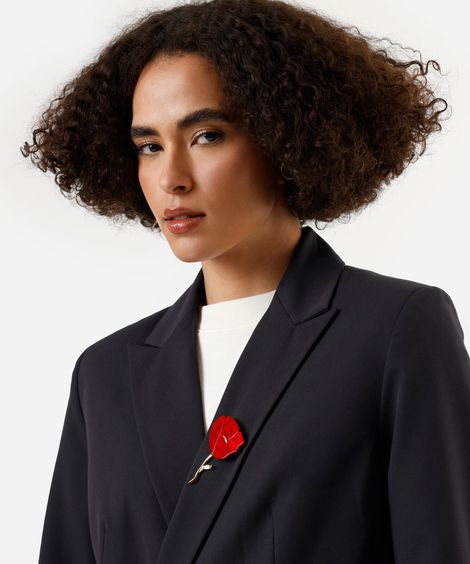 broche floral dourado