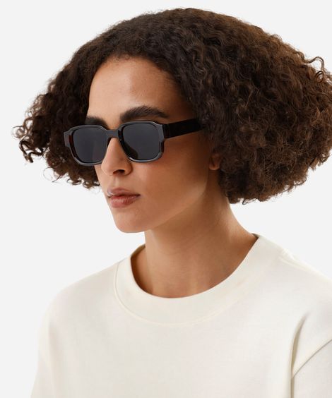 óculos de sol unissex quadrado tartaruga de acetato marrom