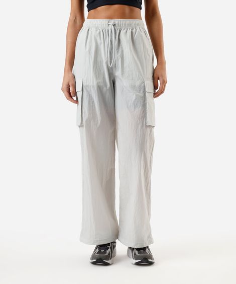 calça cargo feminina de poliamida esportiva cinza