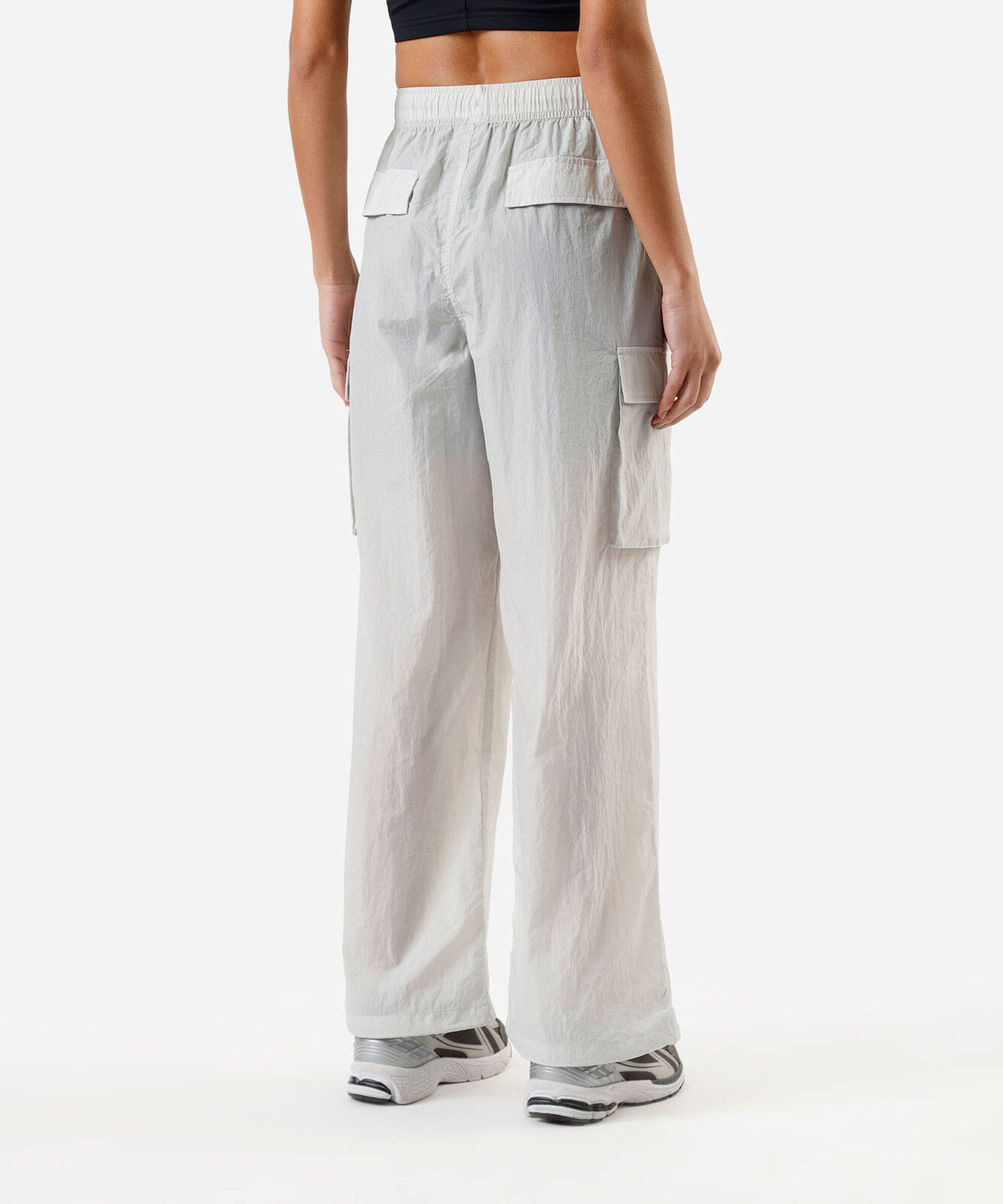 calça cargo feminina de poliamida esportiva cinza