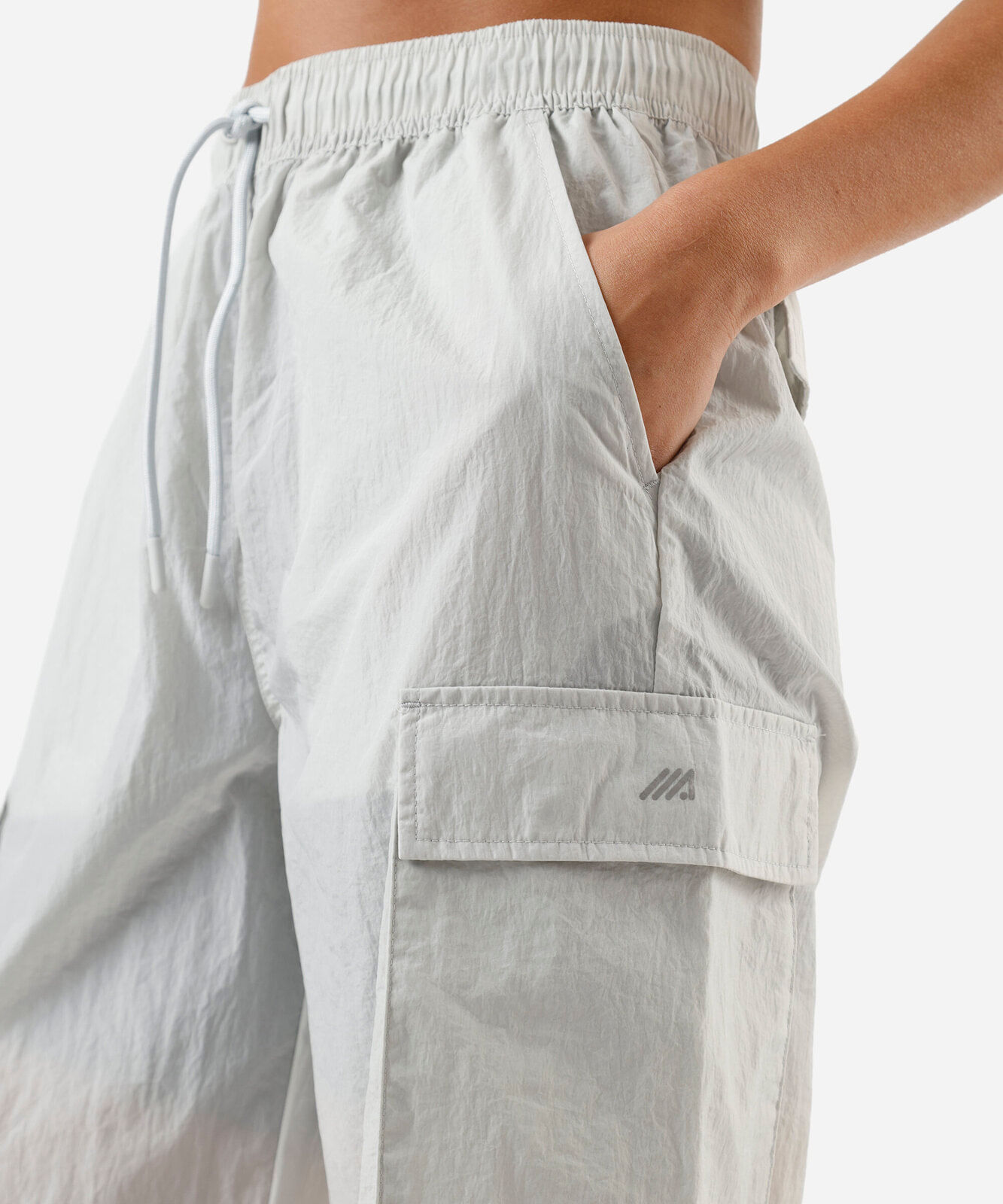 calça cargo feminina de poliamida esportiva cinza