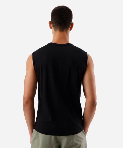 regata esportiva machão slim masculina de viscose preto
