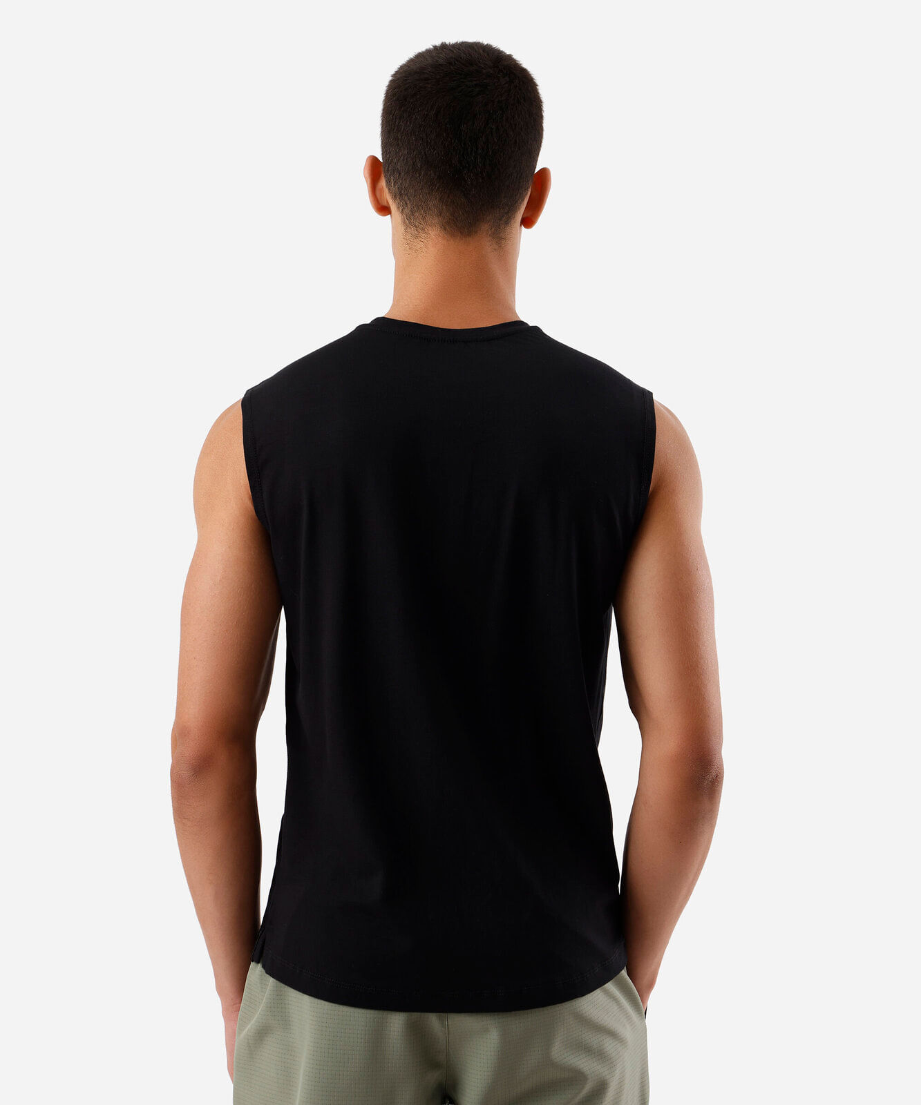 regata esportiva machão slim masculina de viscose preto
