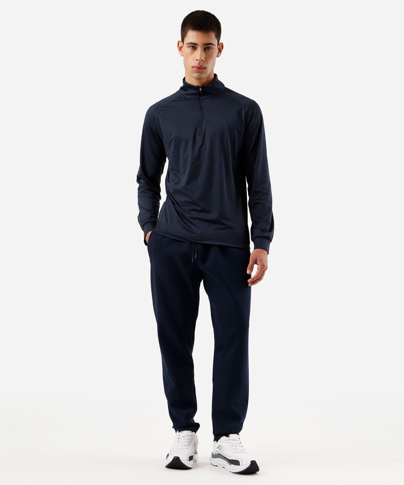 blusa masculina esportiva gola alta azul