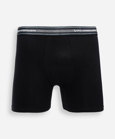 cueca boxer de algodão lupo preta
