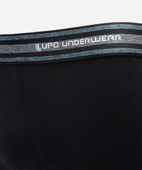 cueca boxer de algodão lupo preta