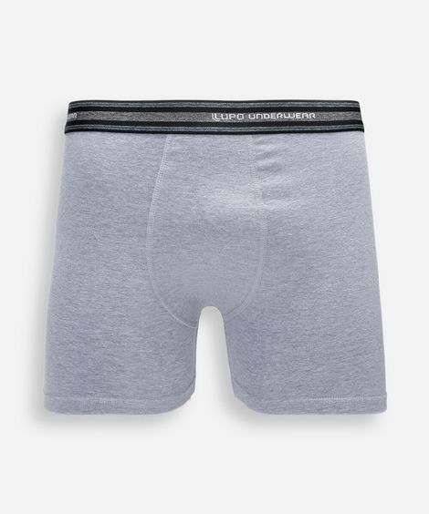 cueca boxer de algodão lupo cinza