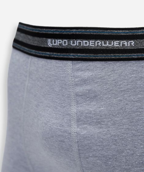 cueca boxer de algodão lupo cinza