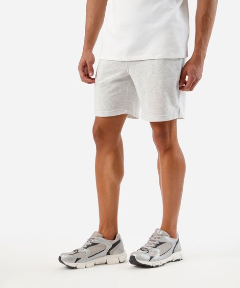 bermuda reta masculina cea sports de moletinho cinza