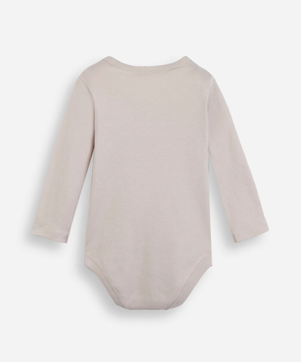 conjunto infantil body e calça de algodão bege