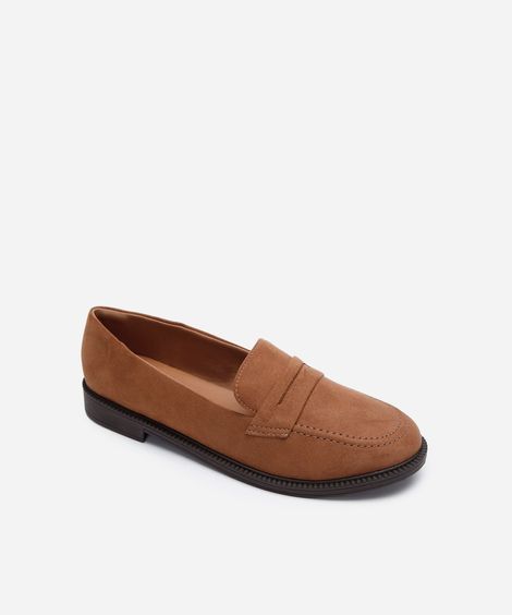 mocassim com tira via uno marrom