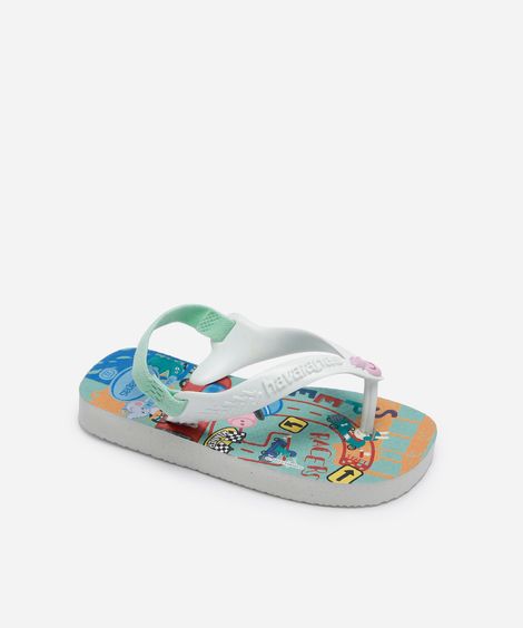chinelo com elástico infantil havaianas peppa pig branco