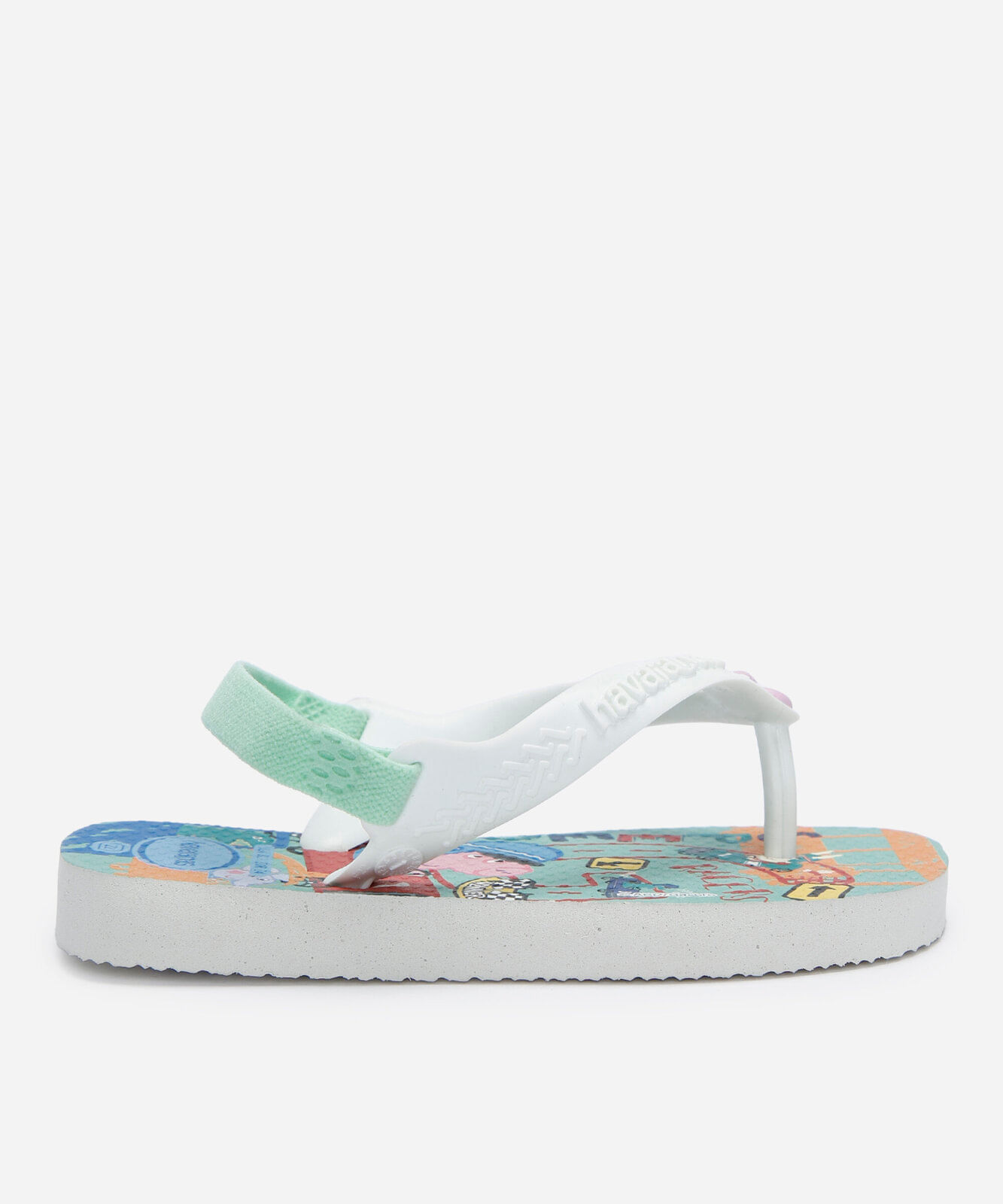 chinelo com elástico infantil havaianas peppa pig branco