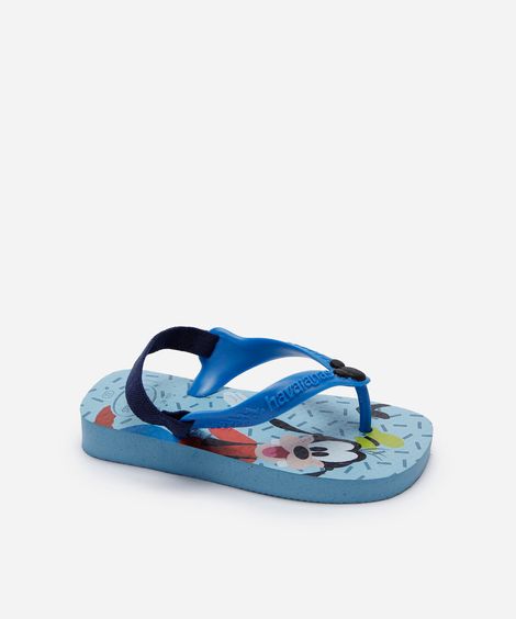 chinelo com elástico infantil havaianas turma do mickey azul