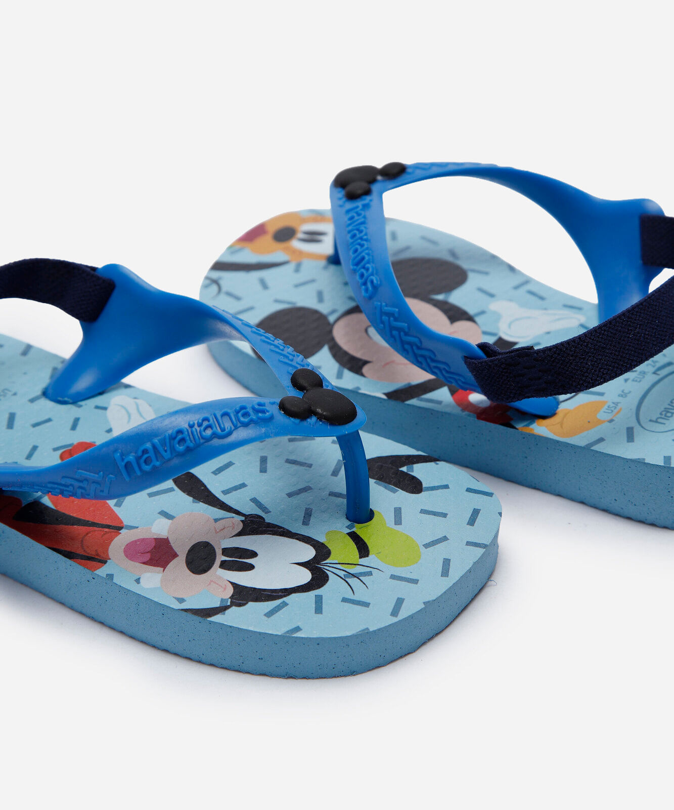 chinelo com elástico infantil havaianas turma do mickey azul