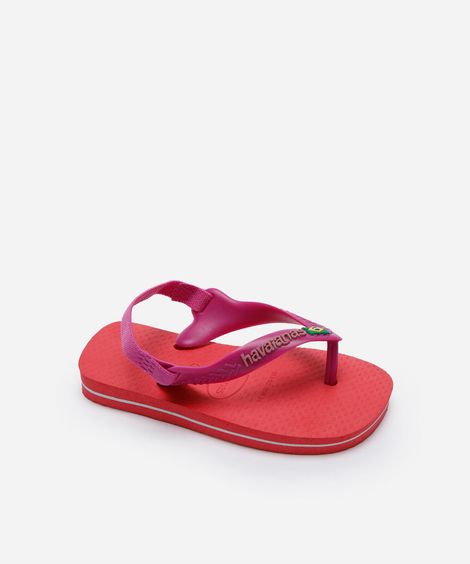 chinelo com elástico infantil havaianas rosa
