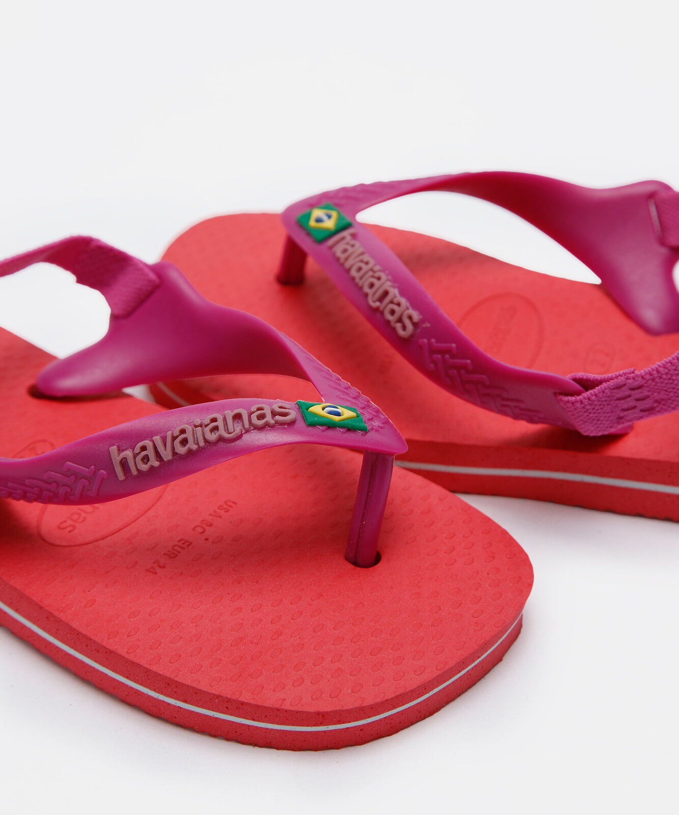 chinelo com elástico infantil havaianas rosa