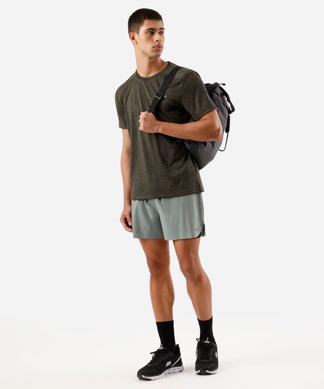 short masculino esportivo com compressão verde
