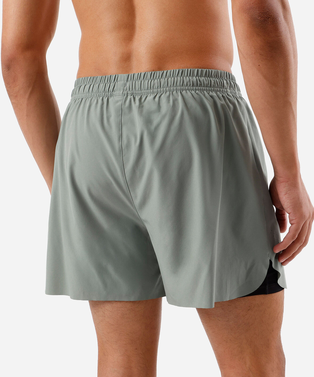 short masculino esportivo com compressão verde