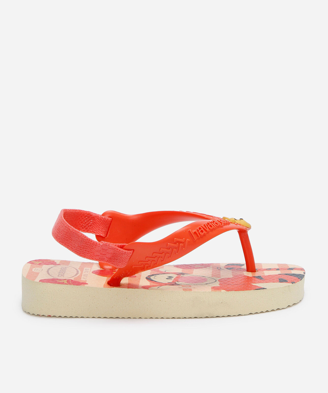 chinelo com elástico infantil havaianas ursinho pooh bege