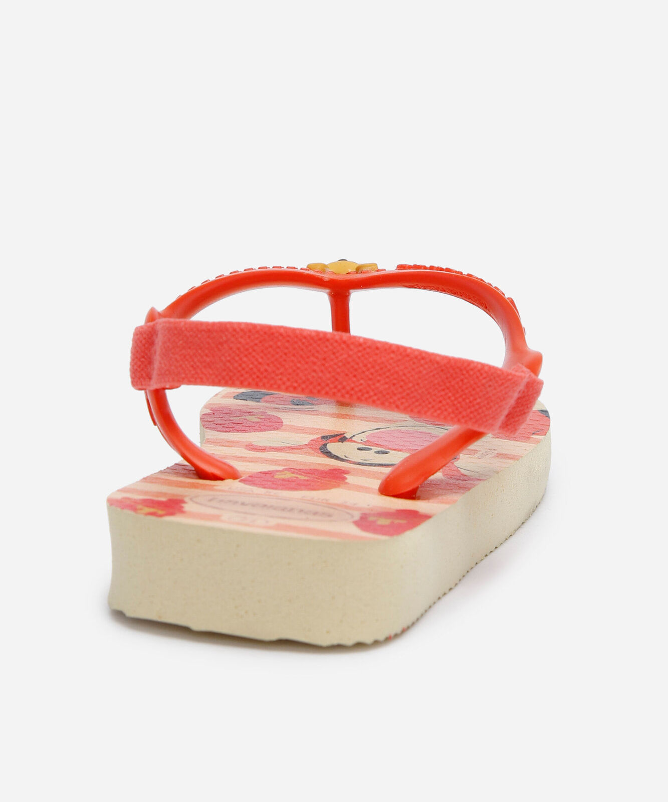 chinelo com elástico infantil havaianas ursinho pooh bege
