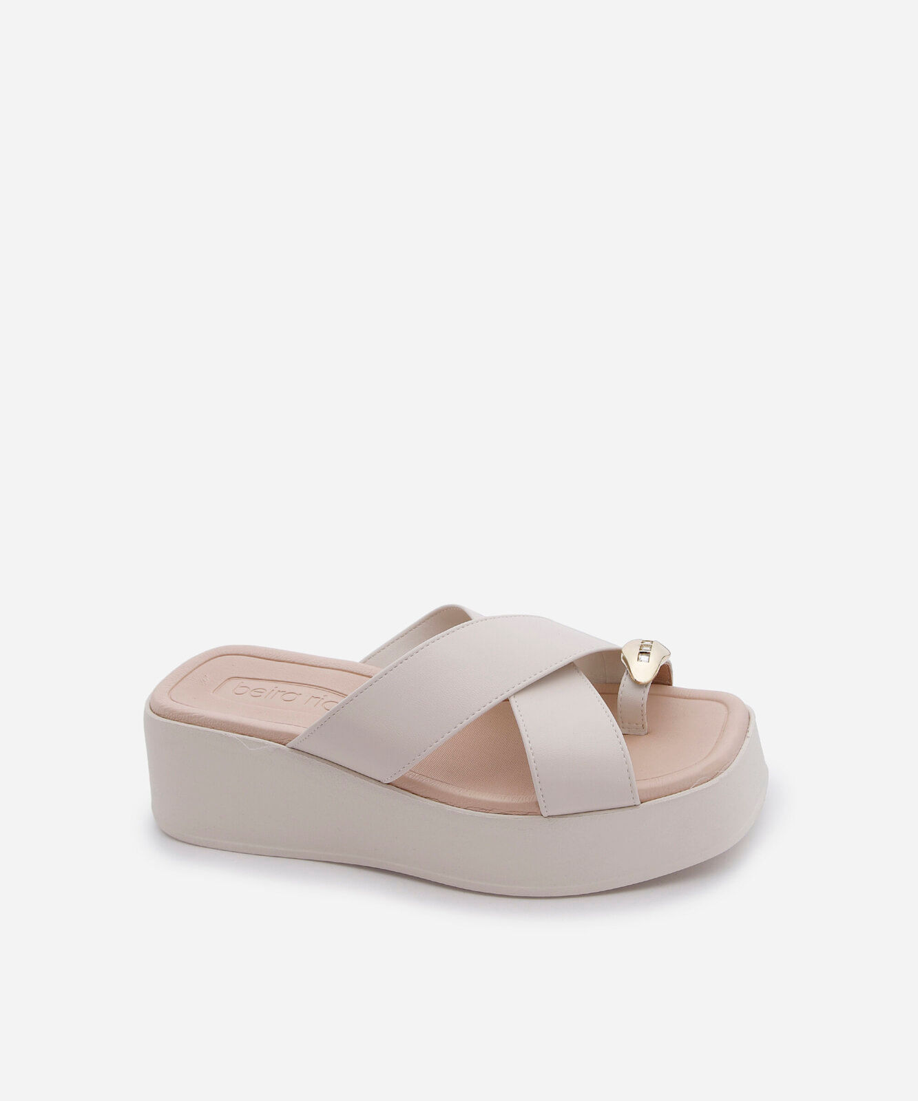 tamanco plataforma feminino beira rio off white