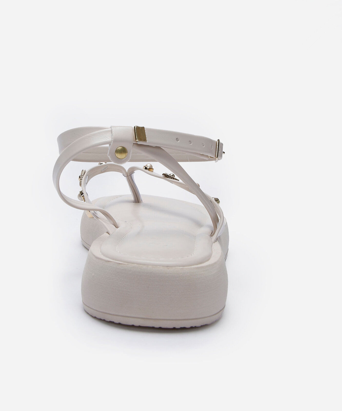 rasteirinha flatform com tachas off white
