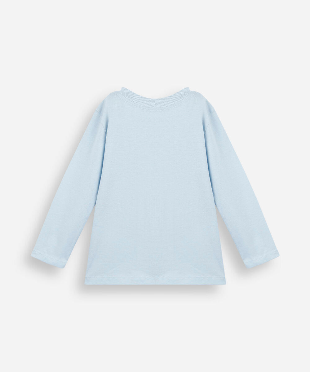 camiseta infantil de algodão manga longa toy story azul