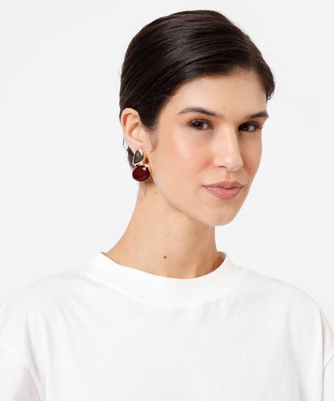 brinco orgânico dourado