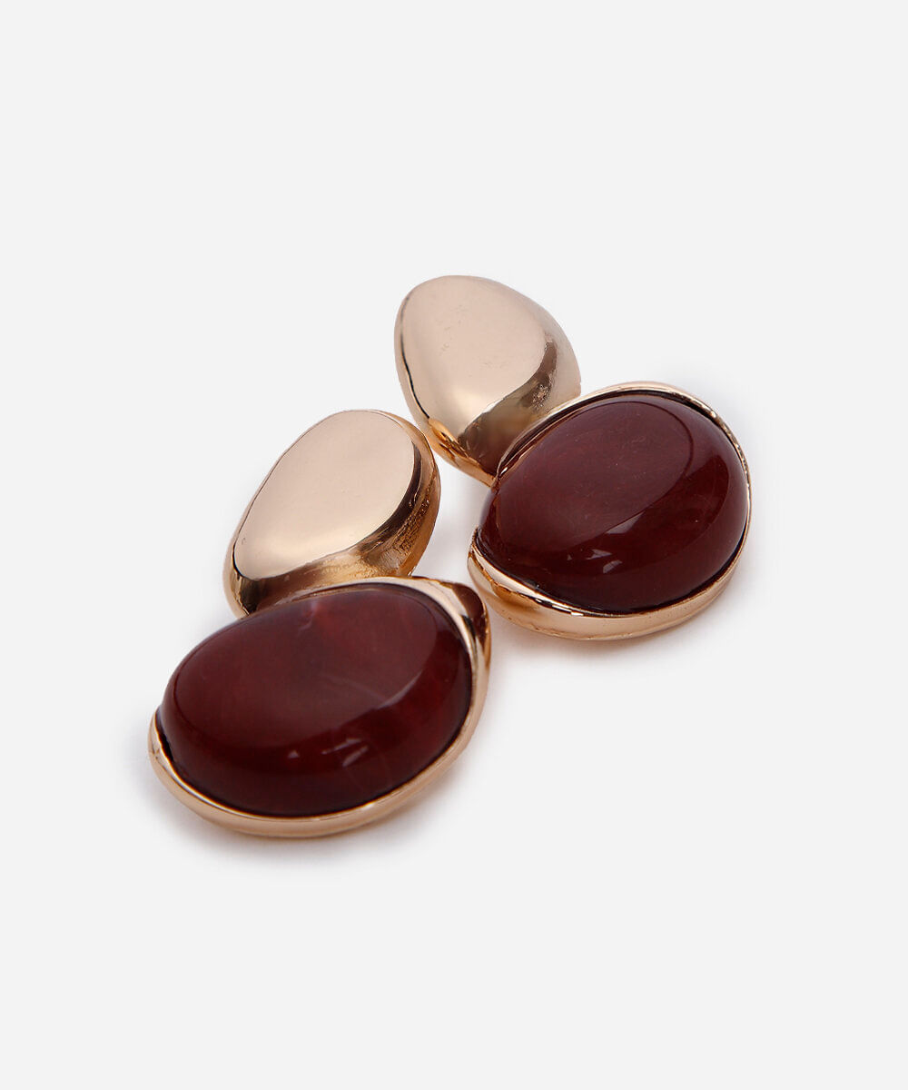 brinco orgânico dourado