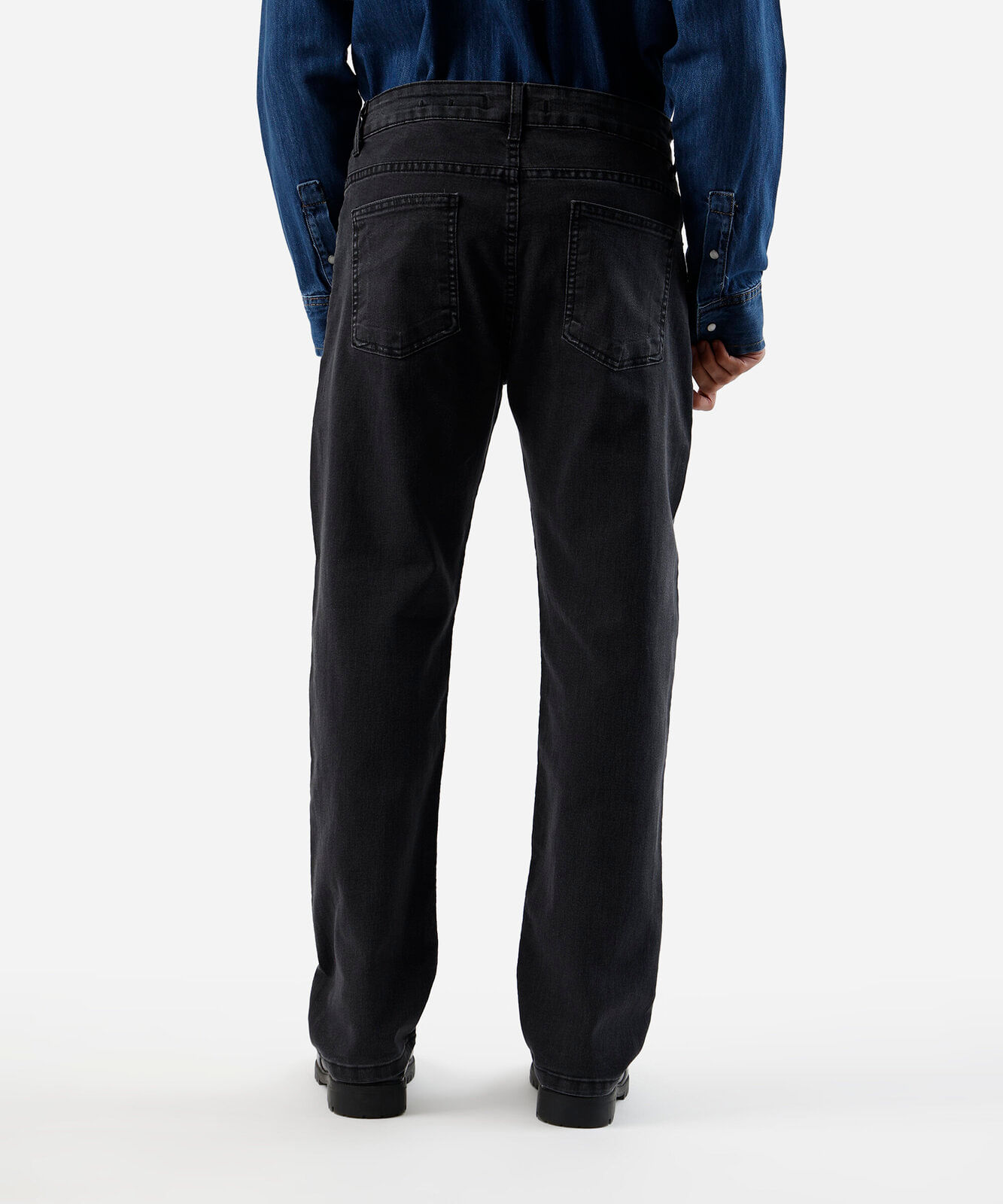 calça slim masculina jeans preta
