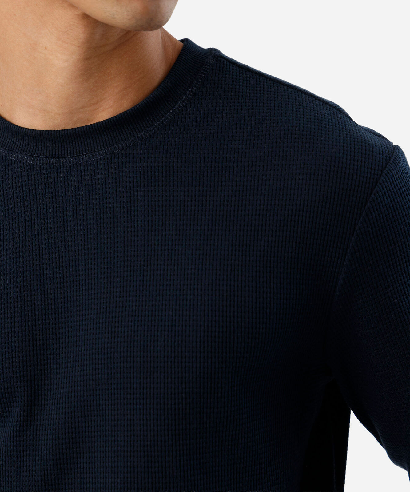 blusa masculina manga longa texturizada azul