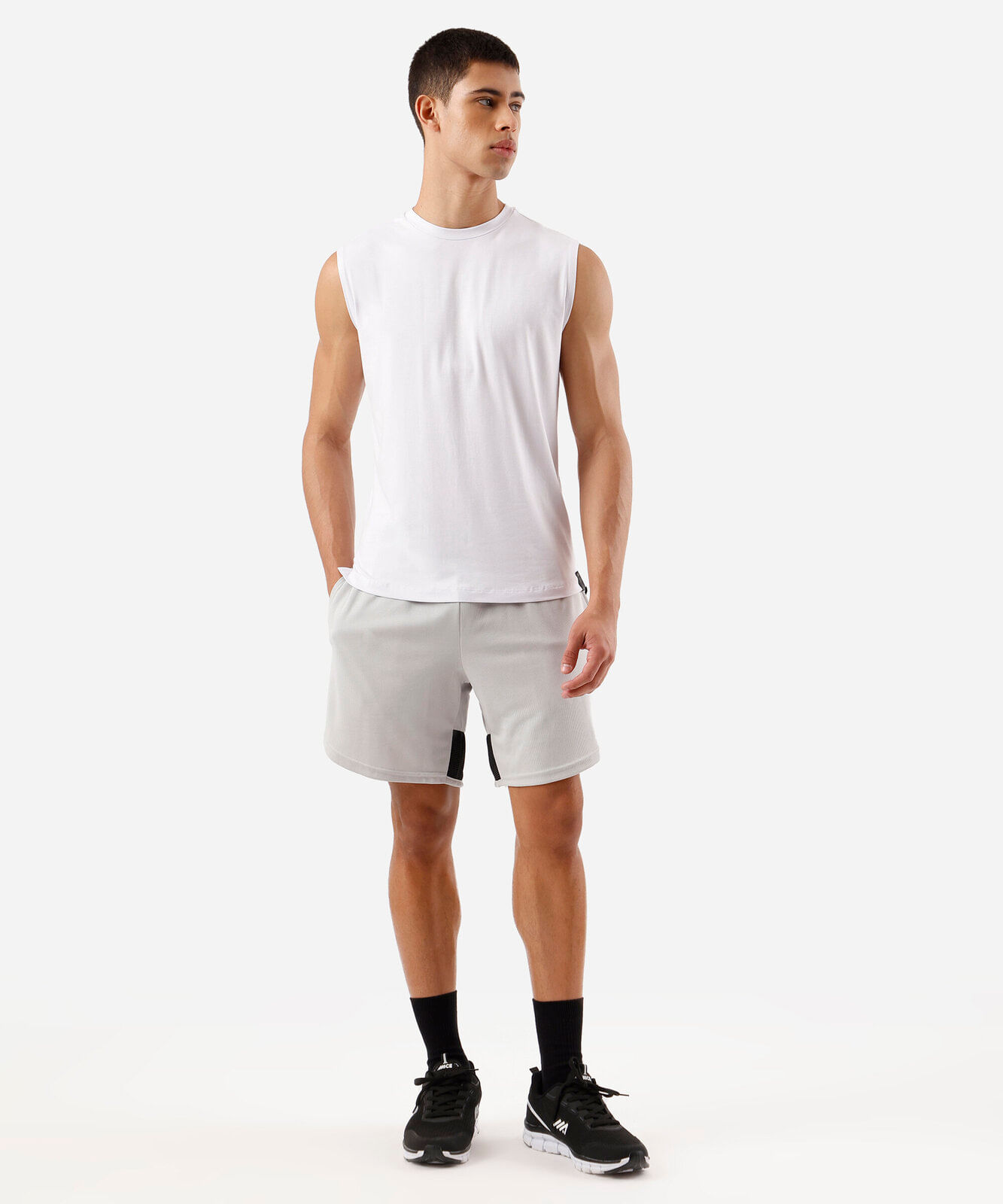 regata esportiva machão slim masculina de viscose branca