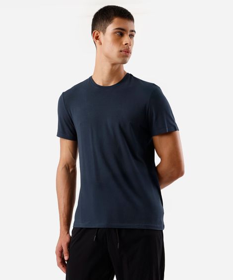 camiseta slim masculina airtech azul